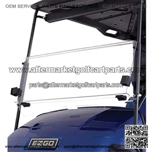Clear Impact Modified Fold Down Golf Cart Windshield Replacement for Yamaha G22 GMAX