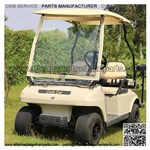 Golf Cart Foldable Windshield for Club Car DS, Portable Clear Film PVC Impact-Resistant Windproof