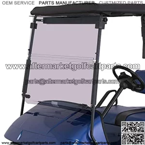 Tinted Windshield Compatible with 1994-2014 EZGO TXT & Medalist Models Gas or Electric Golf Cart - Fold Down for Convenience