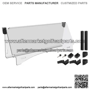 Golf Cart Windshield for Club Car Precedent 2004-up,Clear Fold Down Windshield