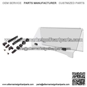 Golf Cart Folding Windshield for EZGO TXT 95-13,Clear Fold Down Windshield (4MM)