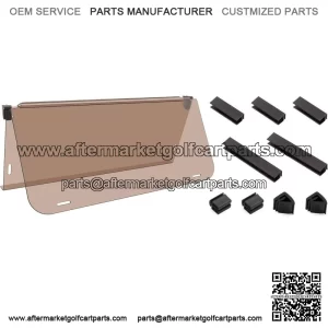 Golf Cart Windshield for 2003-2006 Yamaha G22,Tinted Fold Down Windshield (4MM)