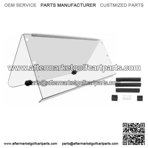 Clear Folding Windshield For 1995-2003 Yamaha G14 G16 G19 Golf Cart Part PC