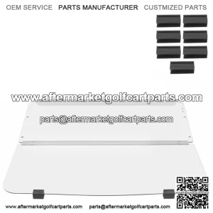 Clear Folding Golf Cart Windshield Clear Polycarbonate For 1982-2000 Club Car DS