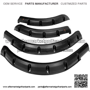 Golf Cart Front Rear Fender Flares for Club Car DS 1993-up, with Metal Hardware, Set of 4