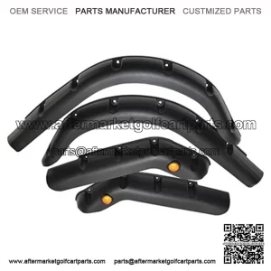 1995-2013 Golf Cart Fender Flares with Running Lights - Set of 4pcs (Front and Rear)