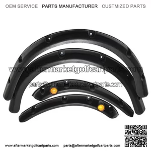 RXV Sdard Golf Cart Fender Flares (Front and Rear) with Running Lights  - Set of 4 pcs (RXV 2008-2015)