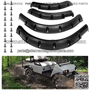 WORLD 9.99 MALL Golf Cart Fender Flares for TXT| Precedent| Yamaha G22| RXV| DS| Yamaha Drive G29 - Set of 4 (Front and Rear)