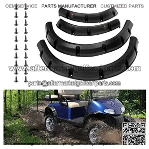 Golf Cart Fender Flares for EZGO TXT| Club Car Precedent| Yamaha G22| EZGO RXV| Club Car DS| Yamaha Drive G29 - Set of 4 (Front and Rear)