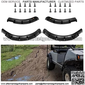 Club Car DS Fender Flares,Golf Cart Fender Flare(2) Front & (2) Rear Fend Flares fit for Club Car DS 1994-up (Set of 4)