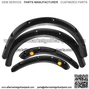 EZGO RXV Standard Golf Cart Fender Flares (Front and Rear) with Running Lights  - Set of 4 pcs (RXV 2008-2015)
