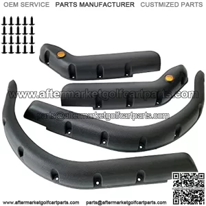 Golf Cart EZGO TXT Standard Front and Rear Fender Flares(4PCS) for EZGO TXT 1998-2013 Gas/Electric Golf Cart with Metal Hardware(Not Fits 48V Electric)