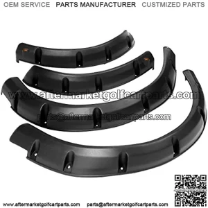 Golf Cart Front Rear Fender Flares for EZGO RXV 2008-2015, with Metal Hardware, Set of 4