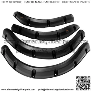 Front Rear Fender Flares for Club Car Precedent Golf Cart, with Metal Hardware, Set of 4