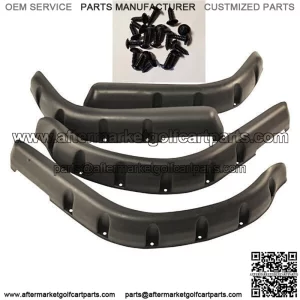 4X EZGO Fender Flares W/ Self Taping Screws For TXT 96-13 36 Volt Golf Cart