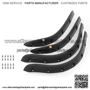 Golf Cart Fender Flares for Club Car Precedent Front Rear Wheels (Set of 4)