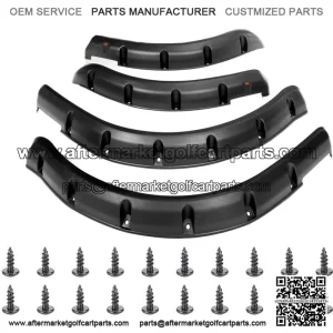 Golf Cart Fender Flares For Club Car DS 1993-up Front and Rear, Set of 4