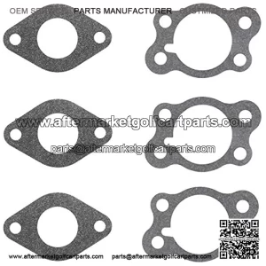 6 Pcs Carburetor Gasket Compatible with EZGO Gas Golf Cart 295cc 350cc 4-Cycle Robin Engine Marathon Medalist TXT Freedom ST Sport ST350 MPT Workhorse 800 875 1200 Club Clays Car Shuttle Series