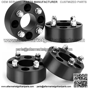 KSP 4x4 to 4x4 Wheel Spacers for Golf Cart, 2" ATV Wheel Spacer Fits for EZ GO EZGO Club Car, 50mm Thick 4x101.6mm Thread Pitch 1/2" x20 Hub bore 62mm, Black 4PCS
