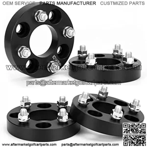 4x4 to 4x4 Wheel Spacers for Golf Cart, 1" ATV Wheel Spacer Fits for EZ GO EZGO Club Car, 25mm Thick 4x101.6mm Thread Pitch 1/2" x20 Hub bore 62mm, Black 4PCS