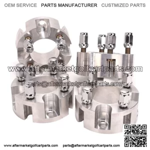 Golf Cart 2 inch Wheel Spacers for EZGO Club Car Yamaha 4 Pack, Silver