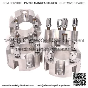 2 inch Golf Cart Wheel Spacers for Yamaha EZGO Club Car, 4 Pack, Silver
