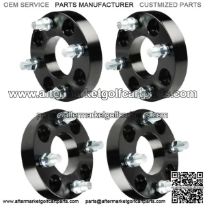 4pcs 1 inch 4x4 Black ATV Wheel Spacers Fit for EZ GO EZGO Club Car Golf Cart
