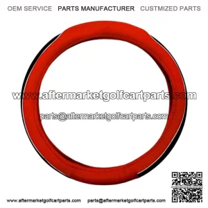 Red and Black Golf Cart Steering Wheel Cover