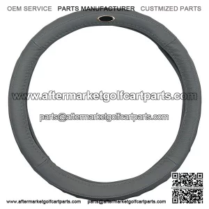 Golf Cart Steering Wheel Cover Gray Leather Golf Steer Club Car Ezgo Yamaha