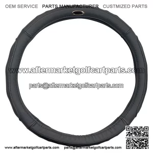 Golf Cart Steering Wheel Cover Black Leather Golf Steer Club Car Ezgo Yamaha