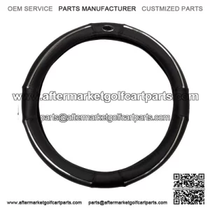 Golf Cart Steering Wheel Cover Universal Black and Chrome
