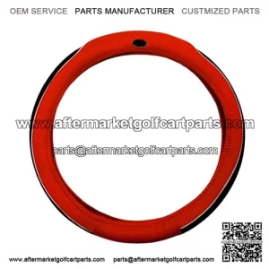 Golf Cart Steering Wheel Cover Universal Red and Black