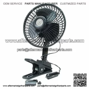 6" Portable Adjustable Oscillating Golf Cart Fan (12-Volt)