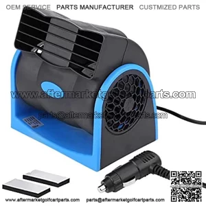 12v Electric Car Dash Fan with Cigarette Lighter Plug for Auto Sedan Vehicle Pickup Van