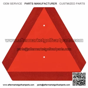 Golf Cart Slow Moving Vehicle Sign - Reflective Orange Triangle