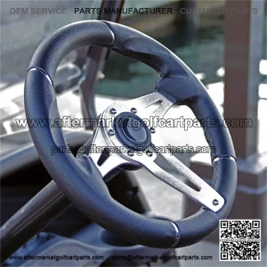 Precedent 13" CHALLENGER Brushed Aluminum Golf Cart Steering Wheel (Fits all Years)