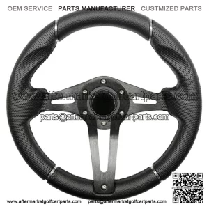 Yamaha 13" CHALLENGER BLACK Aluminum Golf Cart Steering Wheel (Fits all Years)