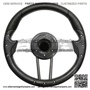 Yamaha 13" Aviator-4 Carbon Fiber Golf Cart Steering Wheel w/ Aluminum Spokes (Fits all Years)
