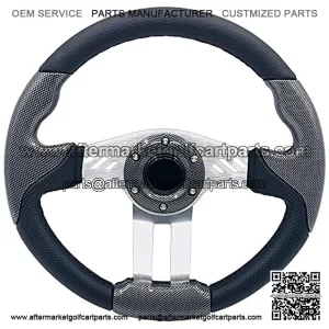 12.5 Inch Golf Cart Steering Wheel Carbon Fiber For Golf Cart Club Car DS & Precedent, TXT/RXV Yamaha (5115)