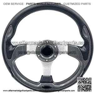 12.5 Inch Golf Cart Steering Wheel Carbon Fiber For Golf Cart Club Car DS & Precedent, TXT/RXV Yamaha (5156)