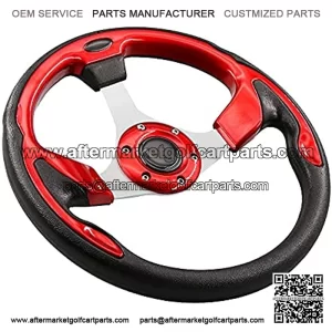 Steering Wheel Fit Golf Cart Club Car Yamaha Universal Golf Cart Steering Wheel Club Car DS and Precedent (Red Steering Wheel)
