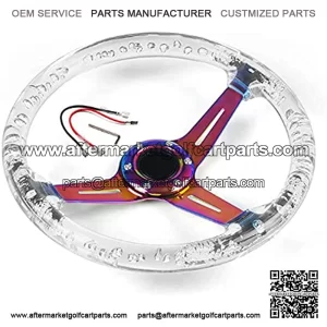 14" Steering Wheel Neo Chrome Car Golf Cart Steering Wheel For Universal Car and Golf Cart Club Car and Yamaha