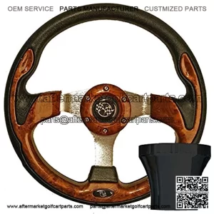 Ultimate Golf CART Steering Wheel W/Adapter for Club CAR DS