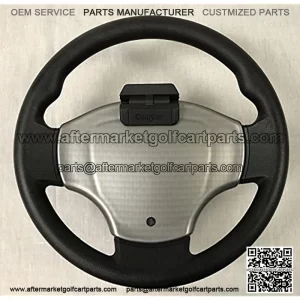 Club Car Precedent Golf Cart Comfort Grip Steering Wheel Scorecard Cover in Turned Titanium (Will ONLY FIT Comfort Grip Steering Wheel)