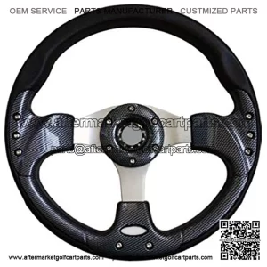 Deluxe Steering Wheel- Carbon Fiber for Star Classic Golf Cart