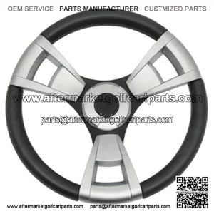 Model 13 Brushed Aluminum Golf Cart Steering Wheel