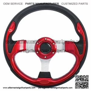 Red 12.5" Golf Cart Steering Wheel