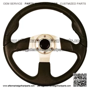 Sport Black 13.5" Golf Cart Steering Wheel