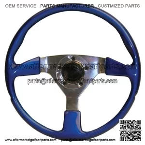High Gloss Blue Golf Cart Steering Wheel