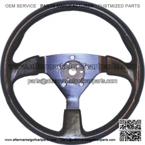 1 3-Spoke Black W/ Anodized Spokes Golf Cart Steering Wheel